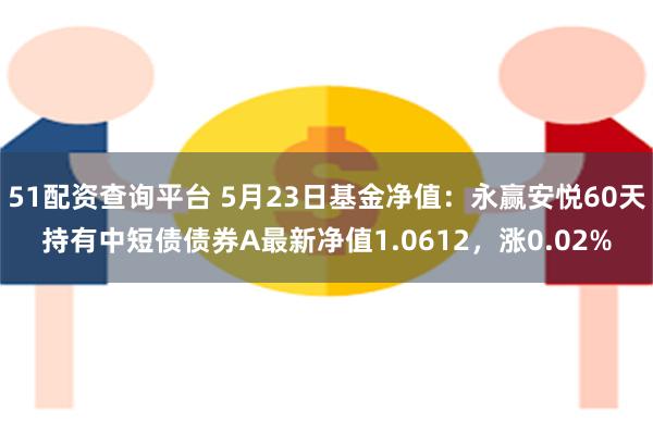 51配资查询平台 5月23日基金净值：永赢安悦60天持有中短债债券A最新净值1.0612，涨0.02%