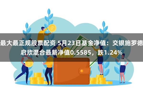 最大最正规股票配资 5月23日基金净值：交银施罗德启欣混合最新净值0.5585，跌1.24%