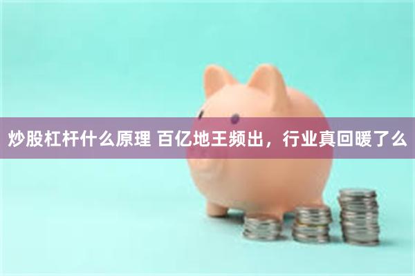炒股杠杆什么原理 百亿地王频出，行业真回暖了么