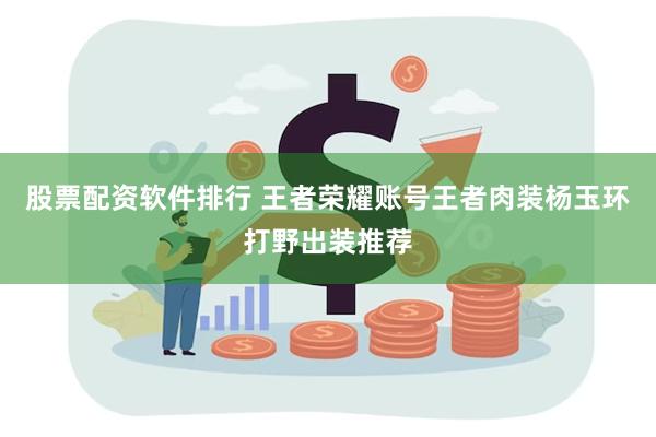股票配资软件排行 王者荣耀账号王者肉装杨玉环打野出装推荐