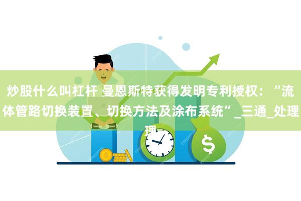 炒股什么叫杠杆 曼恩斯特获得发明专利授权：“流体管路切换装置、切换方法及涂布系统”_三通_处理