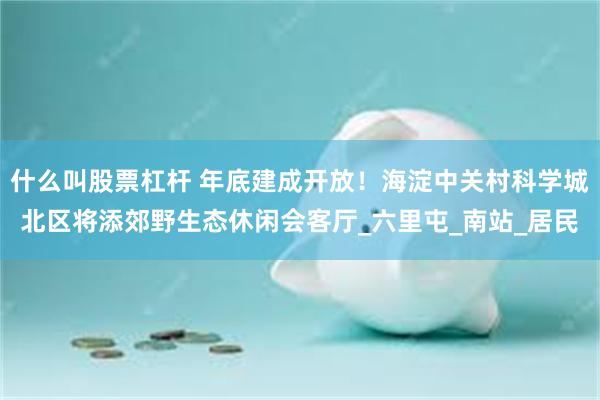 什么叫股票杠杆 年底建成开放！海淀中关村科学城北区将添郊野生态休闲会客厅_六里屯_南站_居民